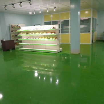 EPOXY FLOOR APPLICATION AT TUN SHWE WAH TRADITIONAL MEDICINE FACTORY PROJECT